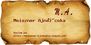 Meiszner Ajnácska névjegykártya